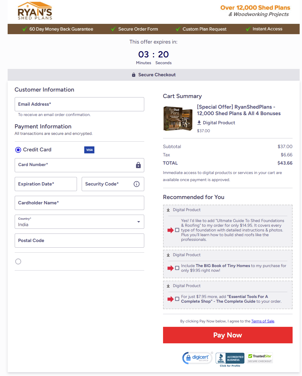 My Shed Plans _Program_Order_Page